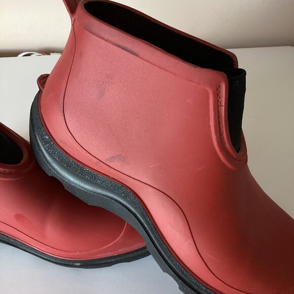 Sloggers Women's Red Waterproof Rain Winter Ankle Boots Size US 8 - Picture 8 of 12